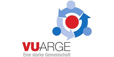 VU-ARGE Logo in blau und rot